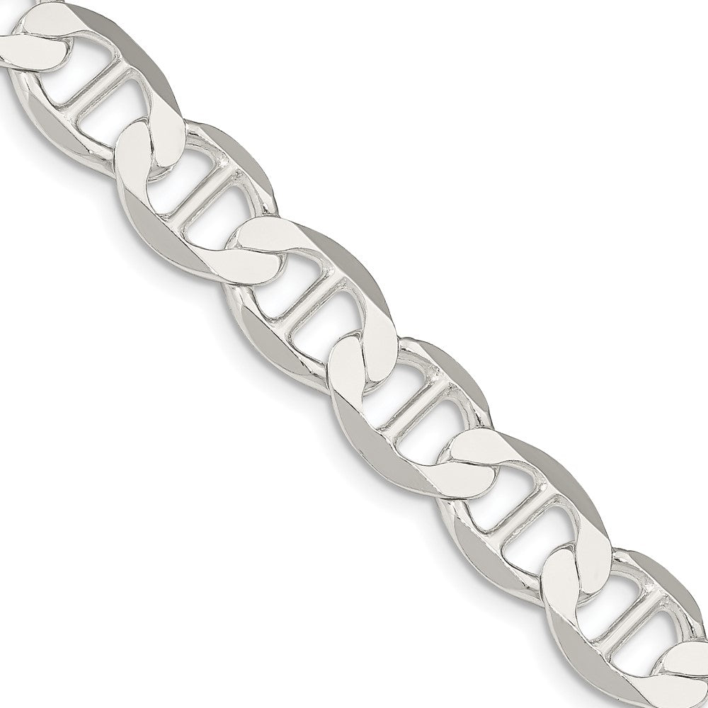Sterling Silver 9.95mm Flat Anchor Chain 24 Inches