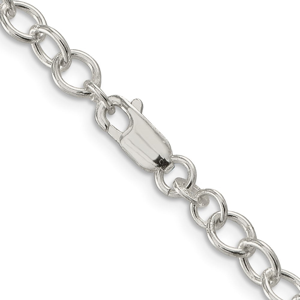 Sterling Silver 5.3mm Oval Cable Chain 26 Inches