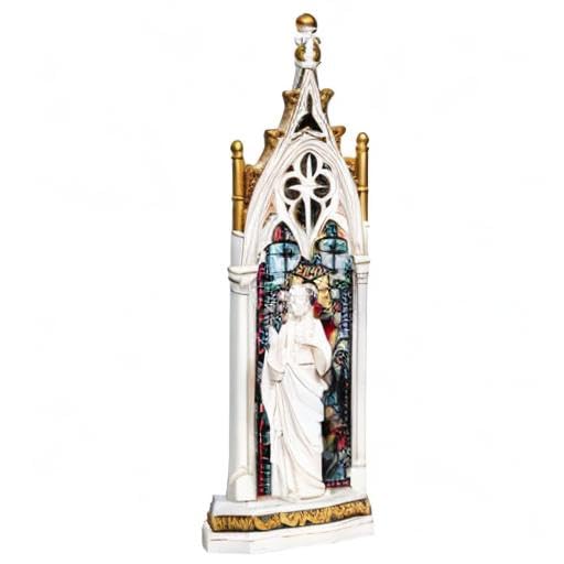 Joseph's Studio by Roman - Sacred Heart of Jesus Arch Window LED Figure, Renaissance Collection, 11.75" H, Resin and Stone, Religious Gift, Decoration, Battery Operated