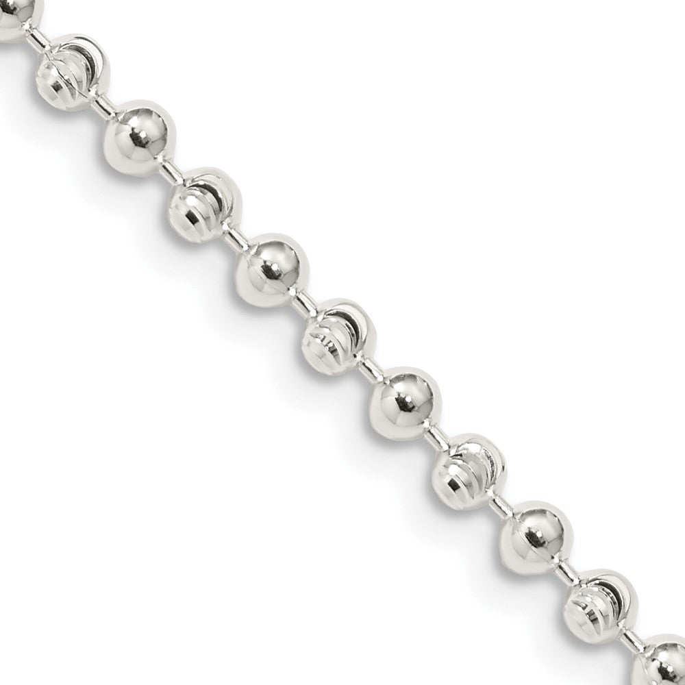 Sterling Silver 3mm Fancy Beaded Chain 20 Inches