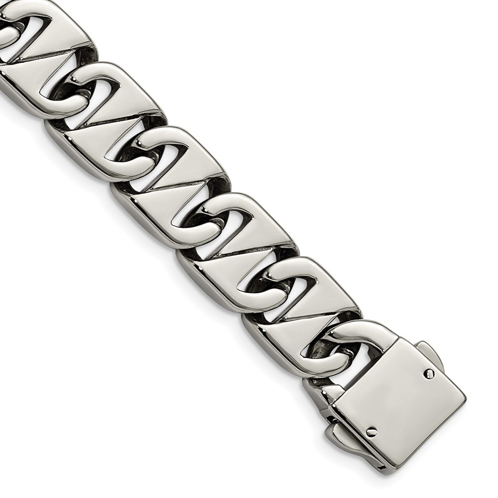 Stainless Steel Polished Fancy Link 8.5in Bracelet 8.5 inches