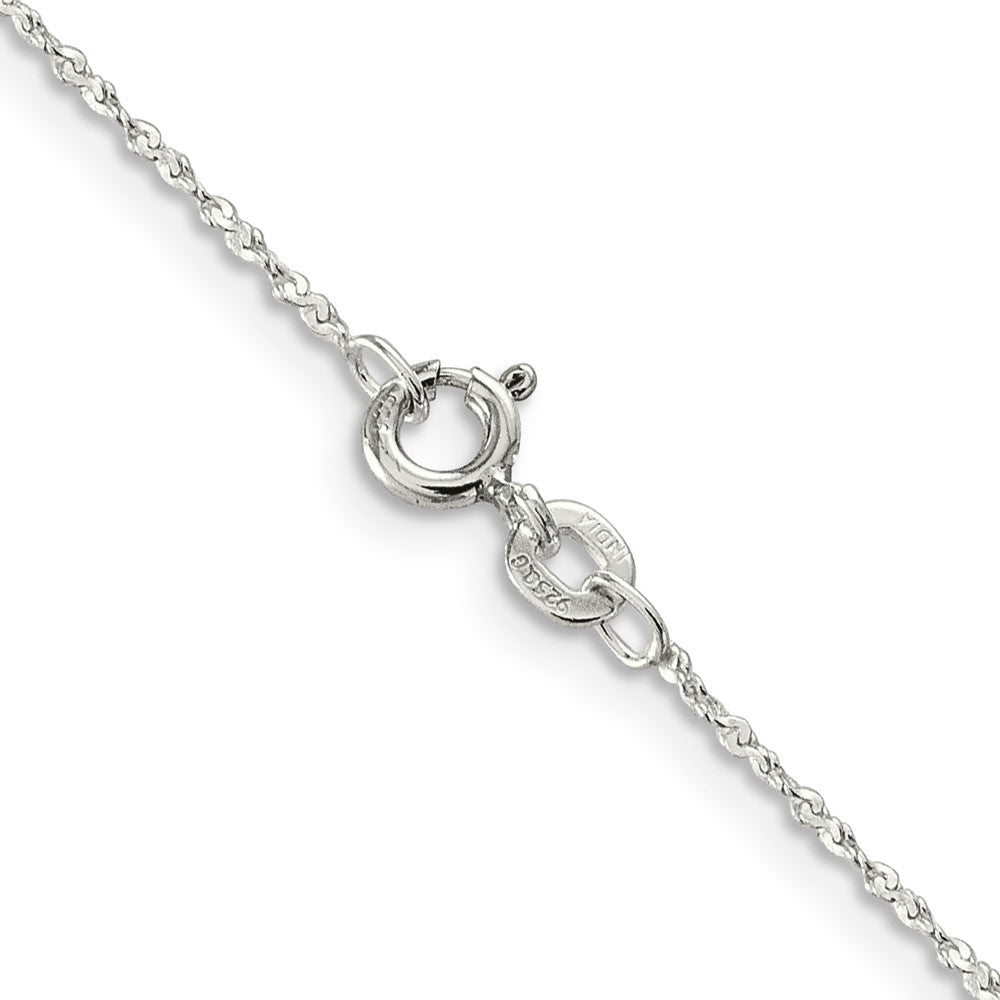Sterling Silver 1mm Twisted Serpentine Chain 14 Inches