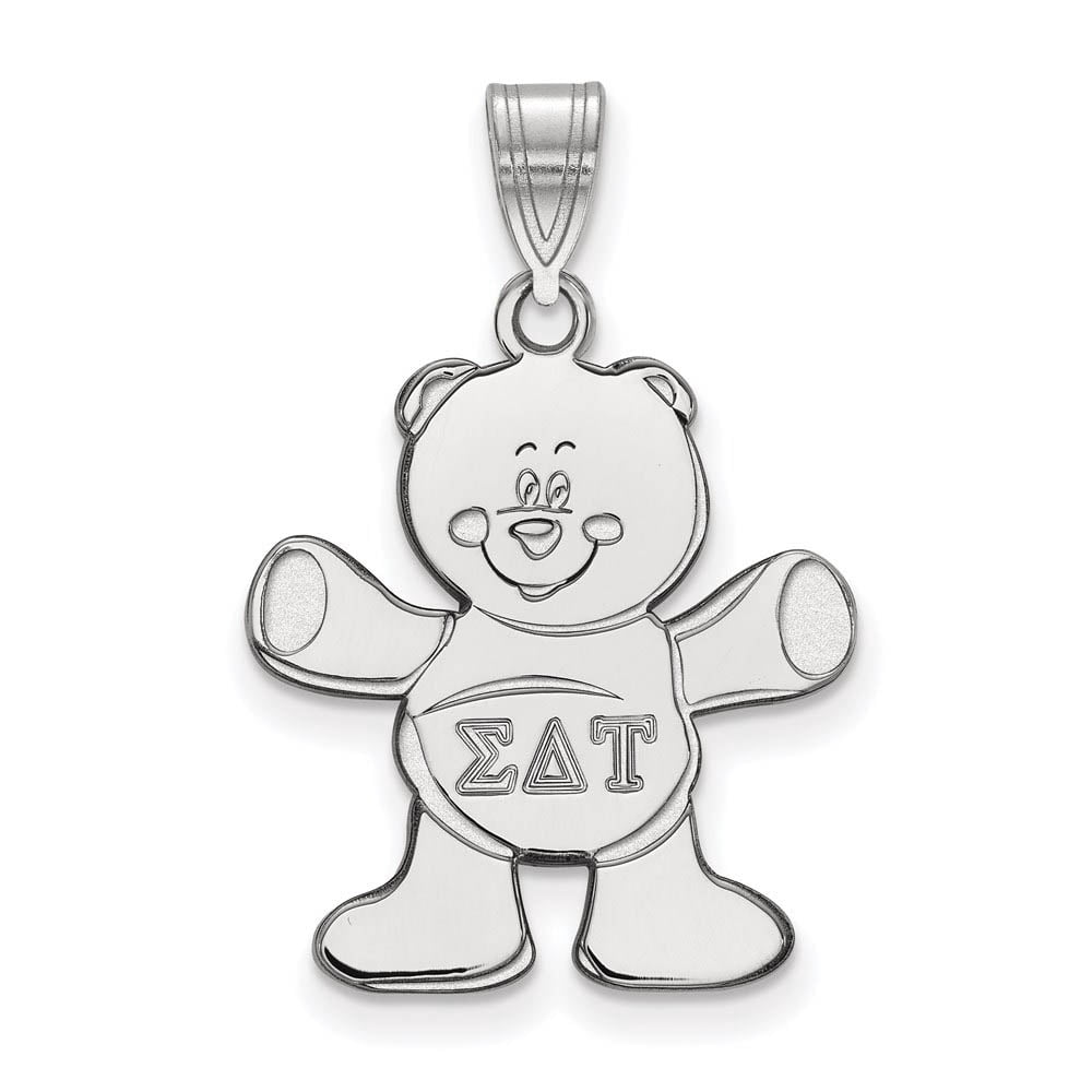 Sterling Silver LogoArt Official Licensed Greek Sororities Sigma Delta Tau Medium Pendant