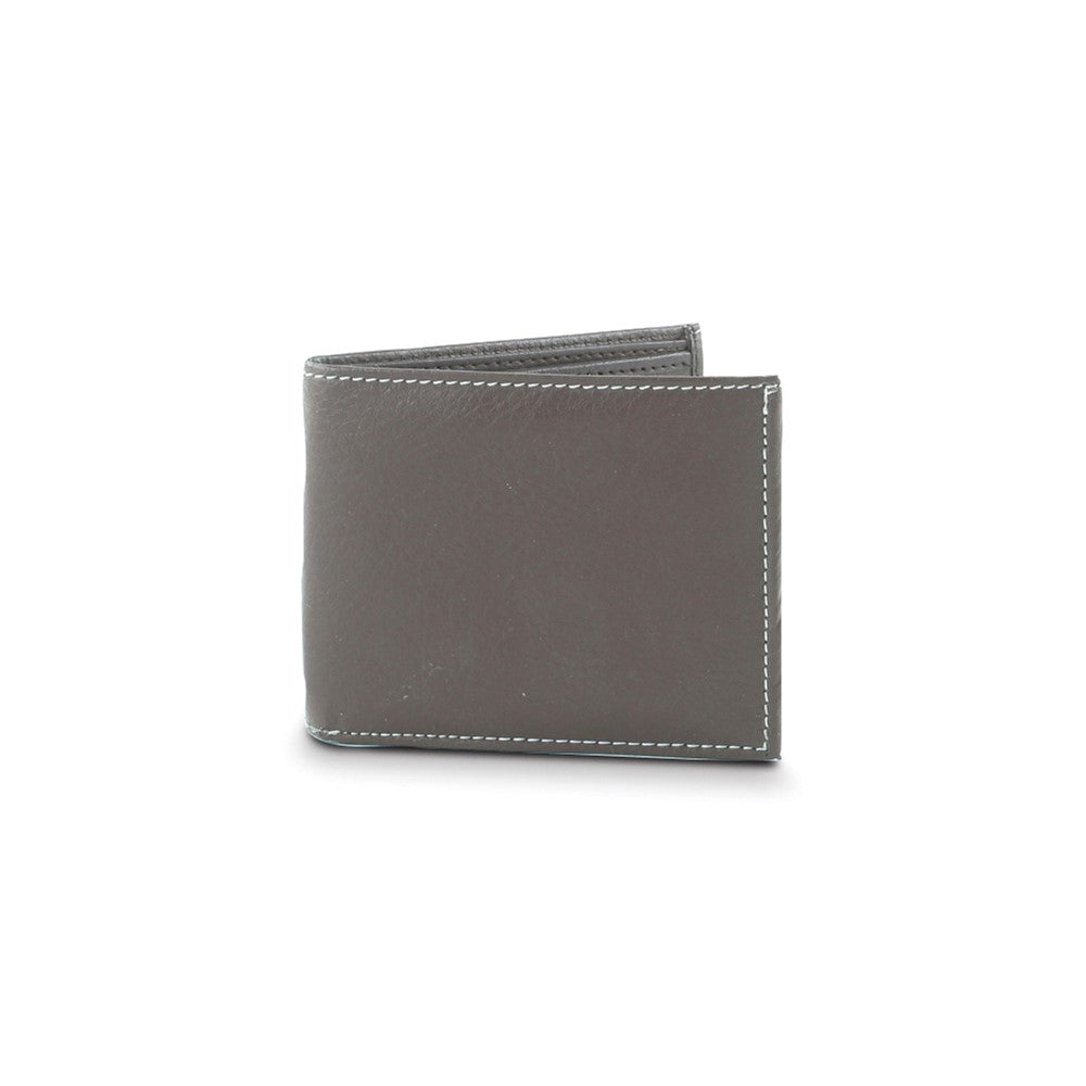 Brown Vegan Leather Top Flap 6-Slot Wallet with ID Window and Gift Box