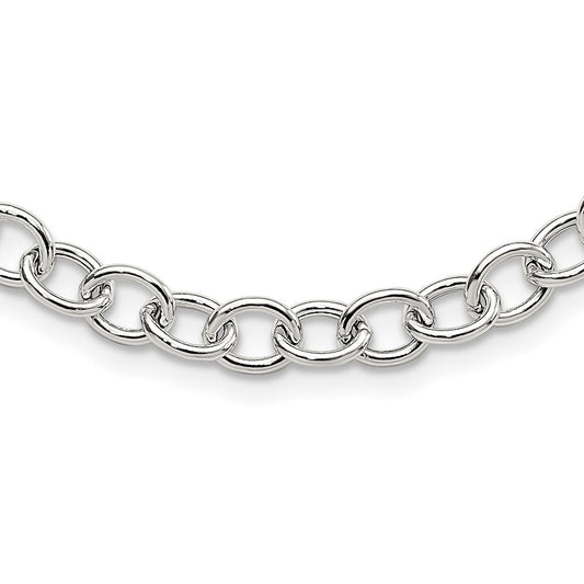 Sterling Silver Cable 6.75mm Necklace 18 Inches