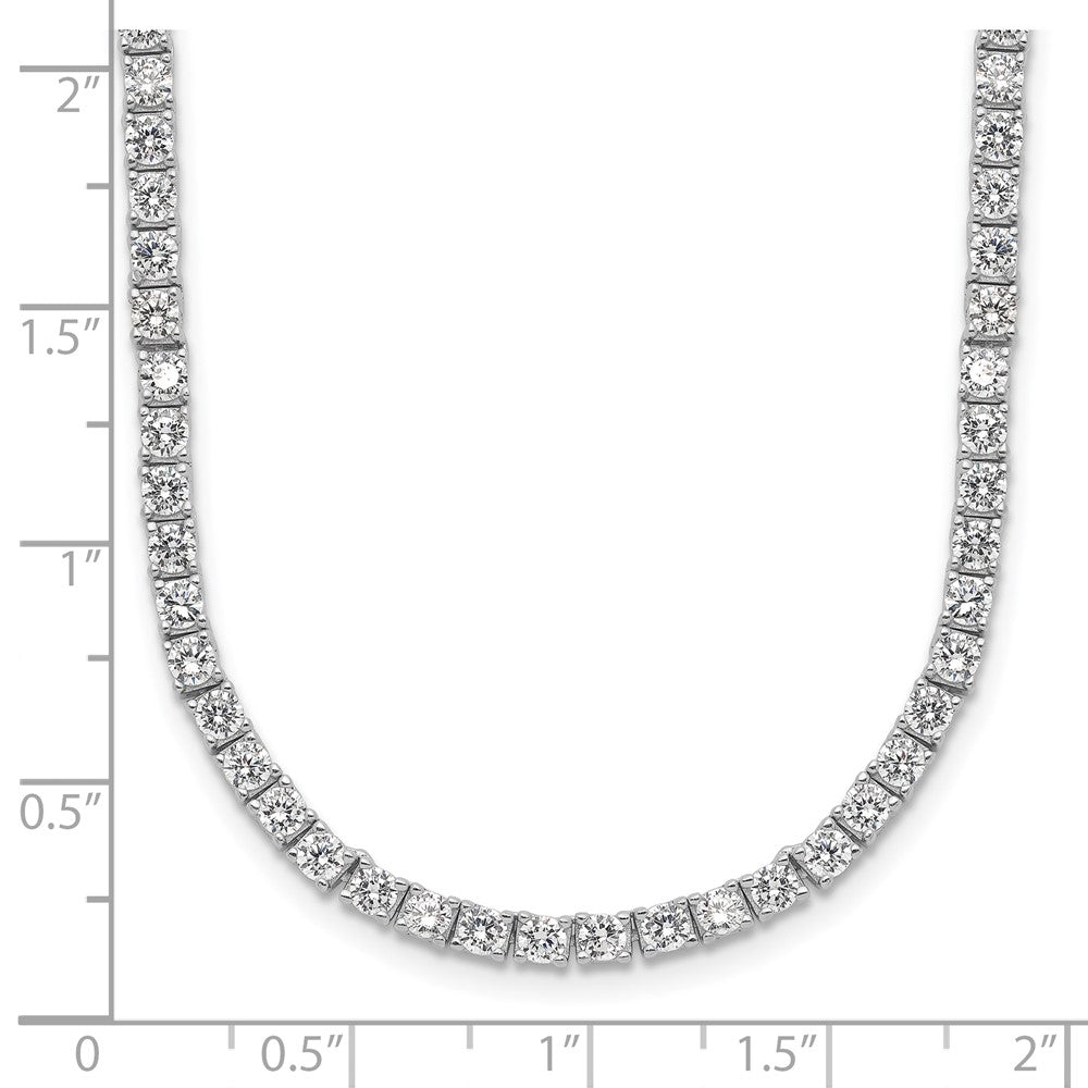 Cheryl M Sterling Silver Rhodium-plated Brilliant-cut CZ 18 Inch Necklace 18 Inches