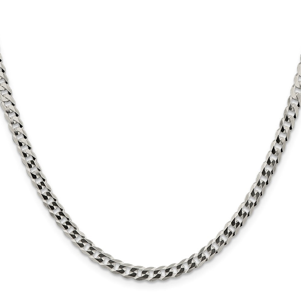 Sterling Silver 4.7mm Flat Curb Chain 16 Inches