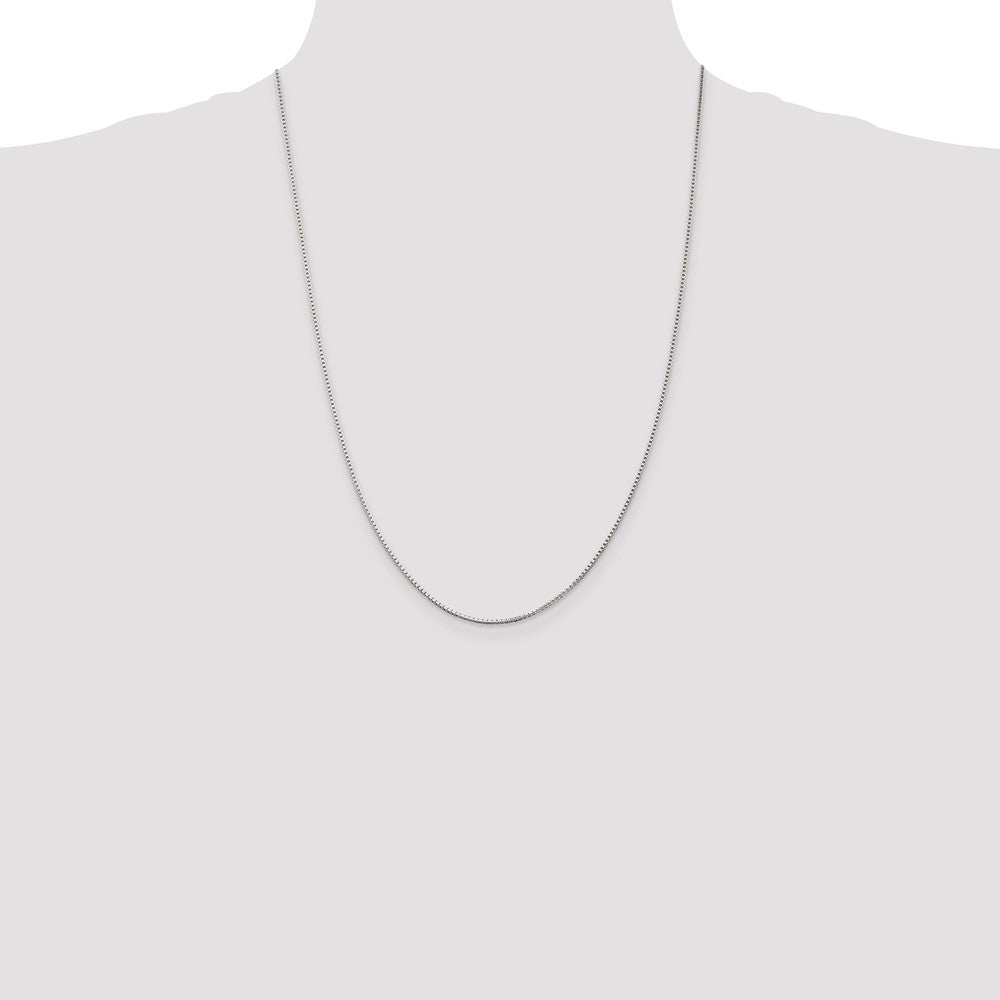 Sterling Silver 1.25mm Box Chain 24 Inches
