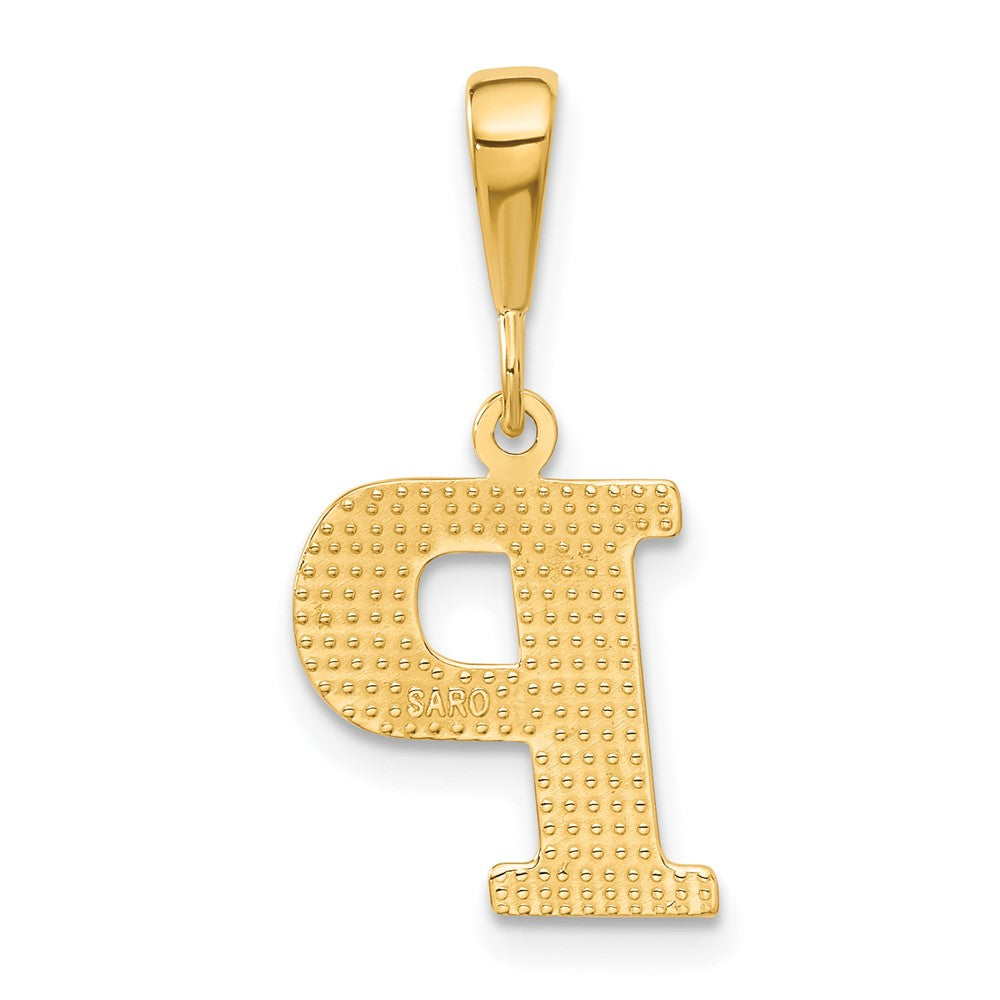 10KY Initial P Pendant