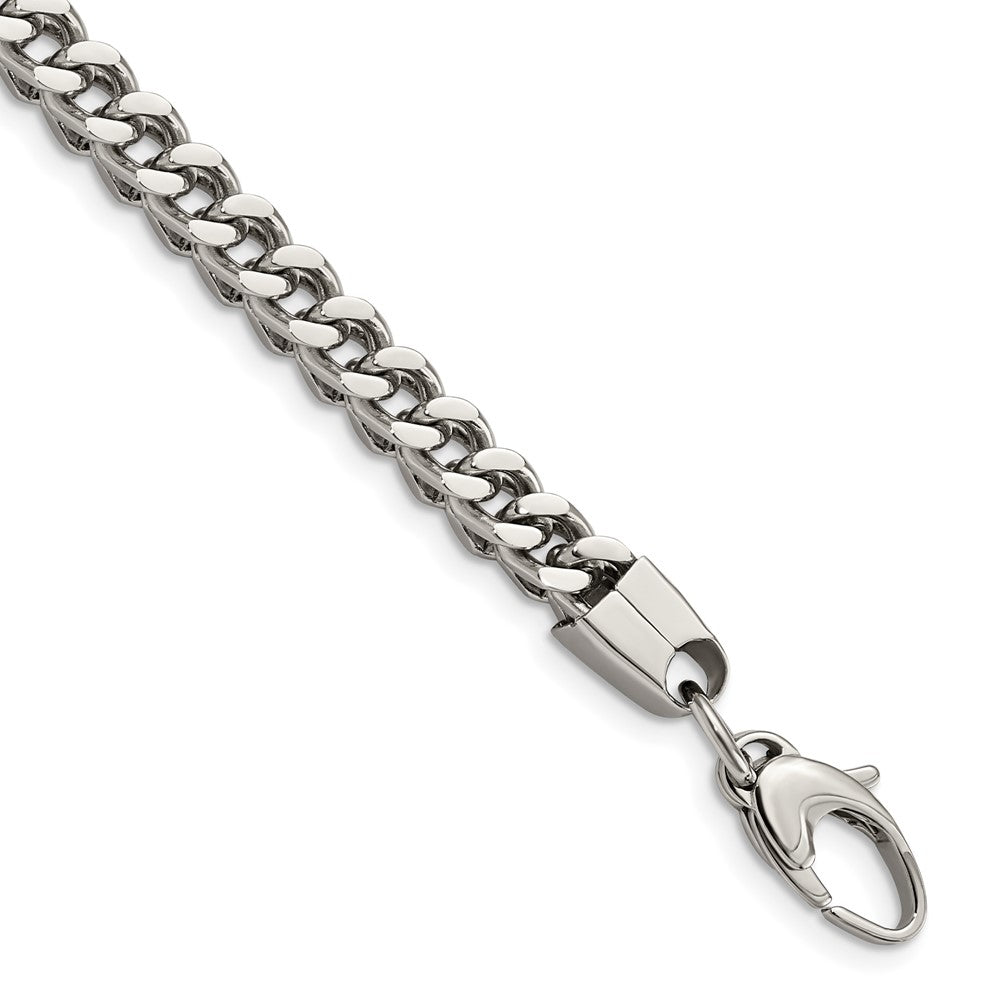 Stainless Steel Polished Franco Link 9in Bracelet 9 inches