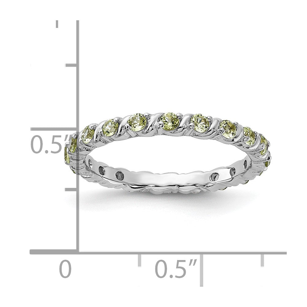 Sterling Silver Stackable Expressions Peridot Ring