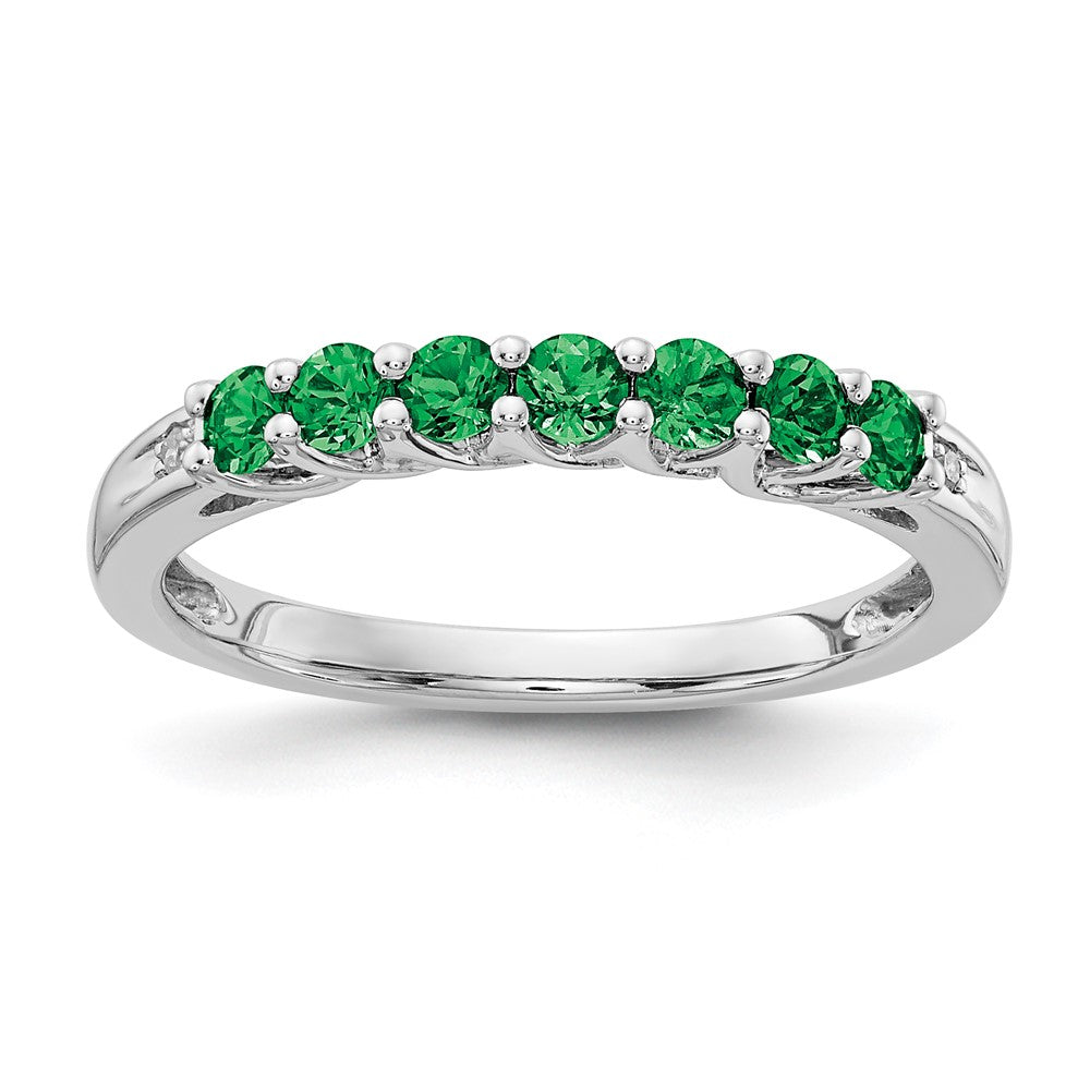 SS Cr. Emerald and Diamond 7 - 2.5MM RD, 2 - 200' RD - Stone:B Mel:S45