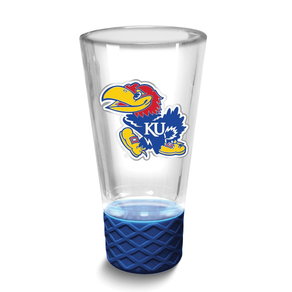 Collegiate University of Kansas Collectors 4 oz. Shot Glass with Silicone Base