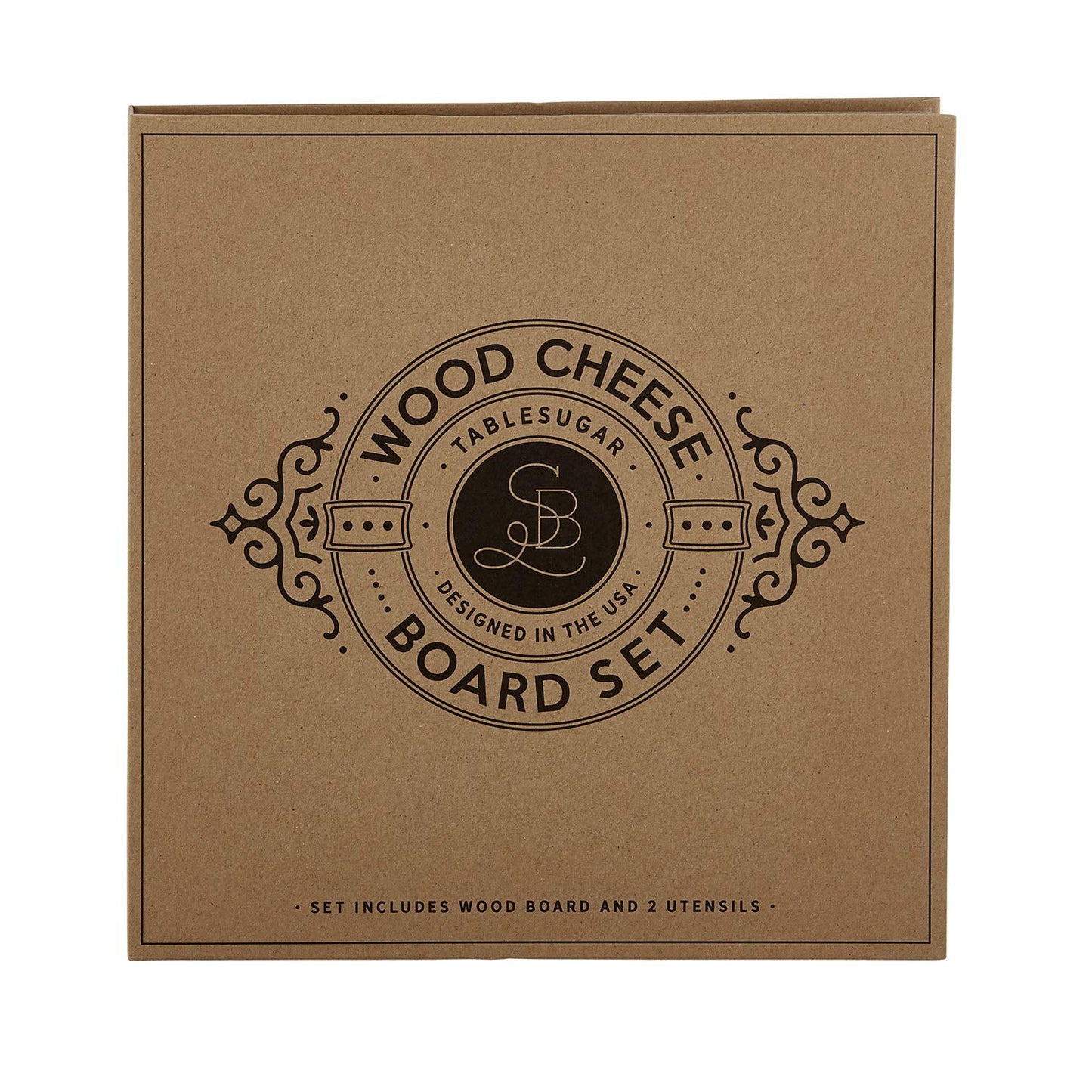 Santa Barbara Design Studio TableSugar Cardboard Book Gift Set, 3-Piece, Wood Cheese Board