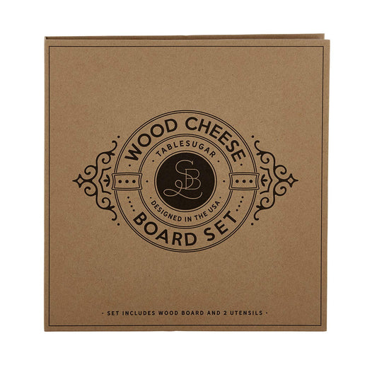 Santa Barbara Design Studio TableSugar Cardboard Book Gift Set, 3-Piece, Wood Cheese Board
