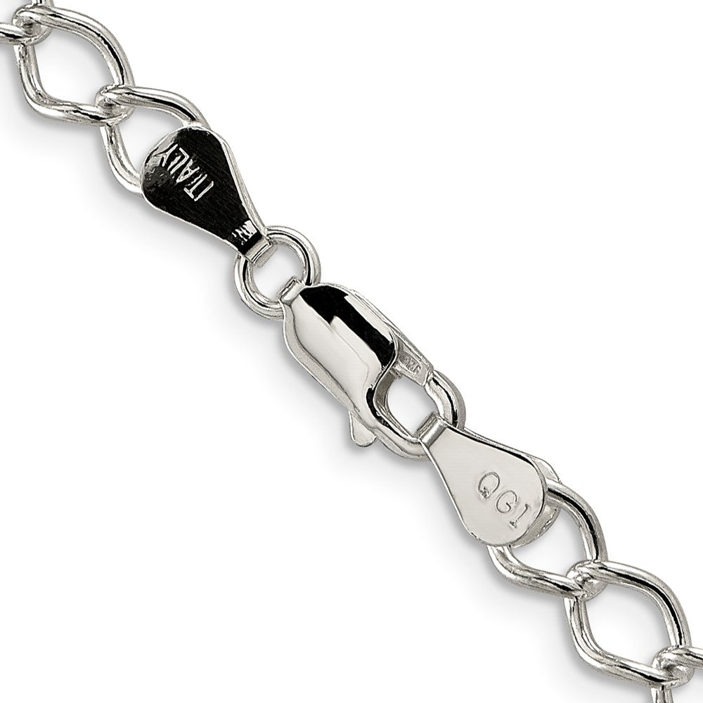 Sterling Silver 5.75mm Fancy Open Curb Chain 18 Inches