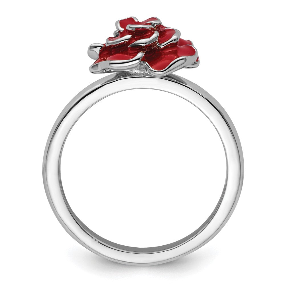 Sterling Silver Stackable Expressions Rose Ring Size -10