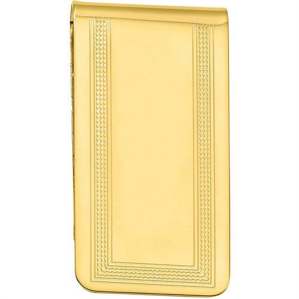 Primal Gold-plated Kelly Waters Polished with Engraveable Area Money Clip