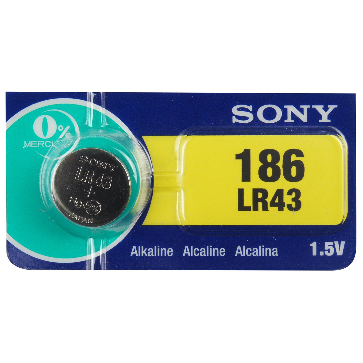 Mini Alkaline LR43 LR Strip 5pk