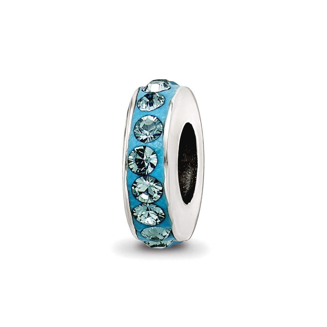 Sterling Silver Reflections Dec Single Row Preciosa Crystal Bead
