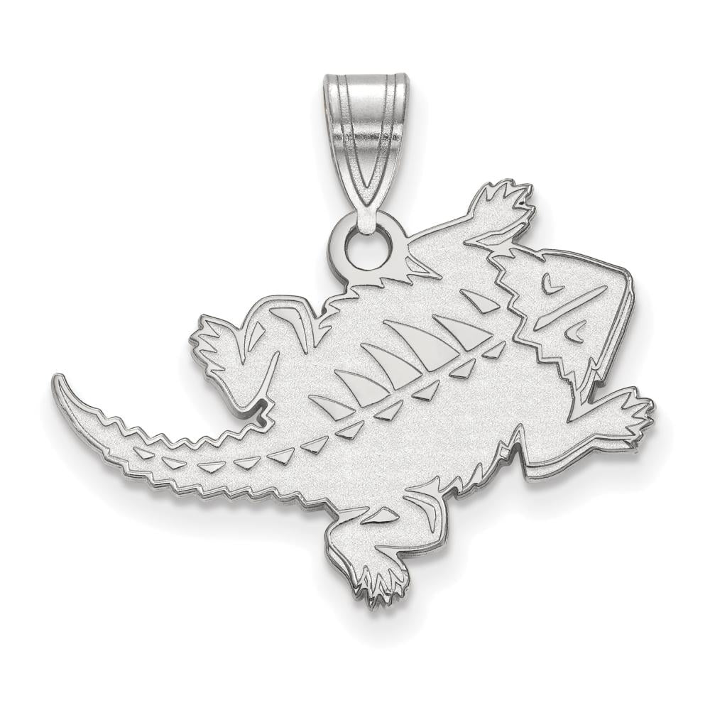 Sterling Silver LogoArt Official Licensed Collegiate Texas Christian University (TCU) Large Pendant