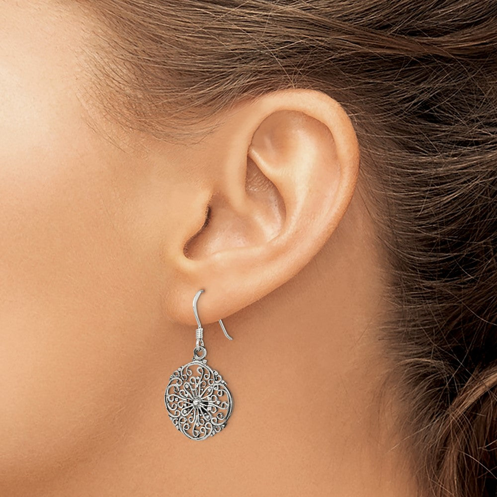 White Ice Sterling Silver Rhodium-plated Diamond Stud Post Earrings