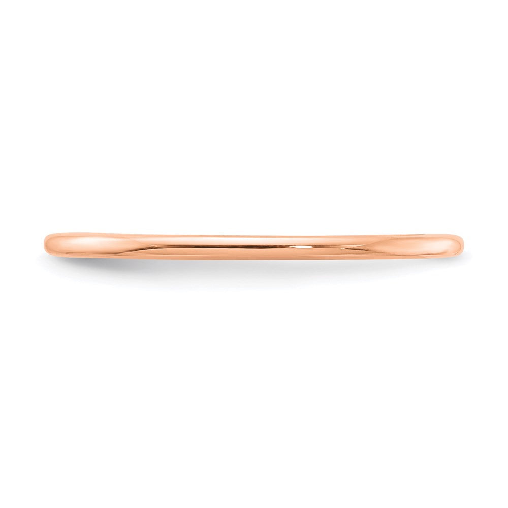 10K Rose Gold 1.2mm Half Round Polished Stackable Band Size 5