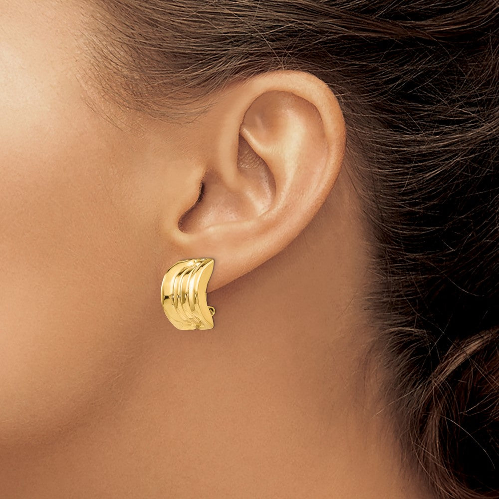 14k Omega Clip Non-pierced Earrings