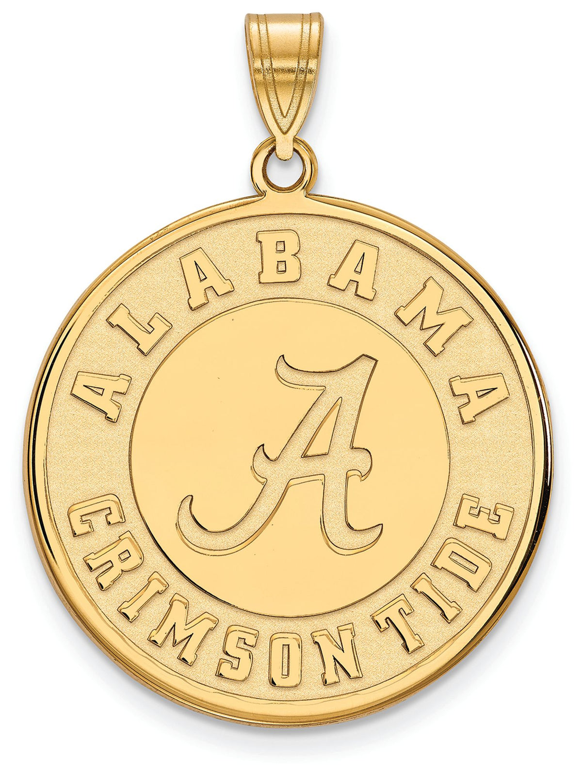 Logoart Sterling Silver Gp University Of Alabama Extra Large Disc Pendant Female Adult