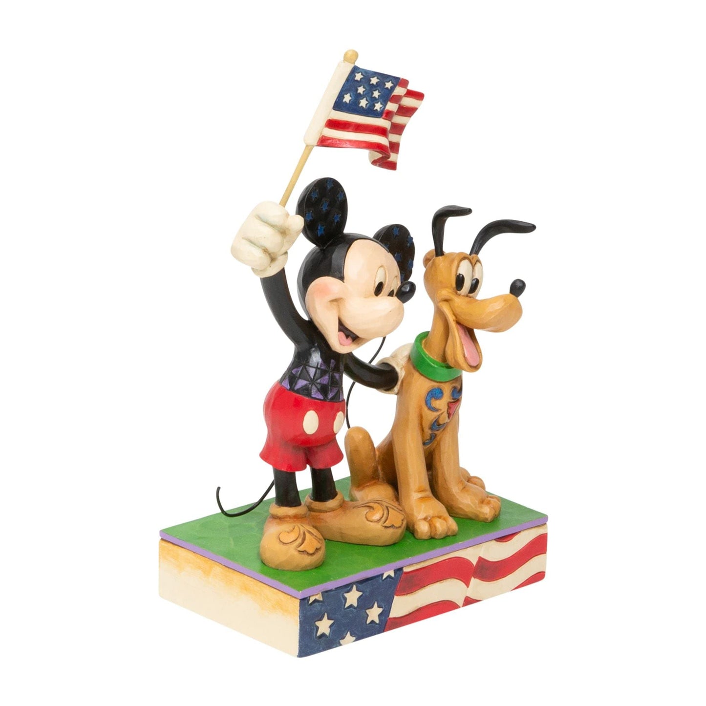 Enesco Disney Traditions by Jim Shore Mickey and Pluto Patriotic Figurine