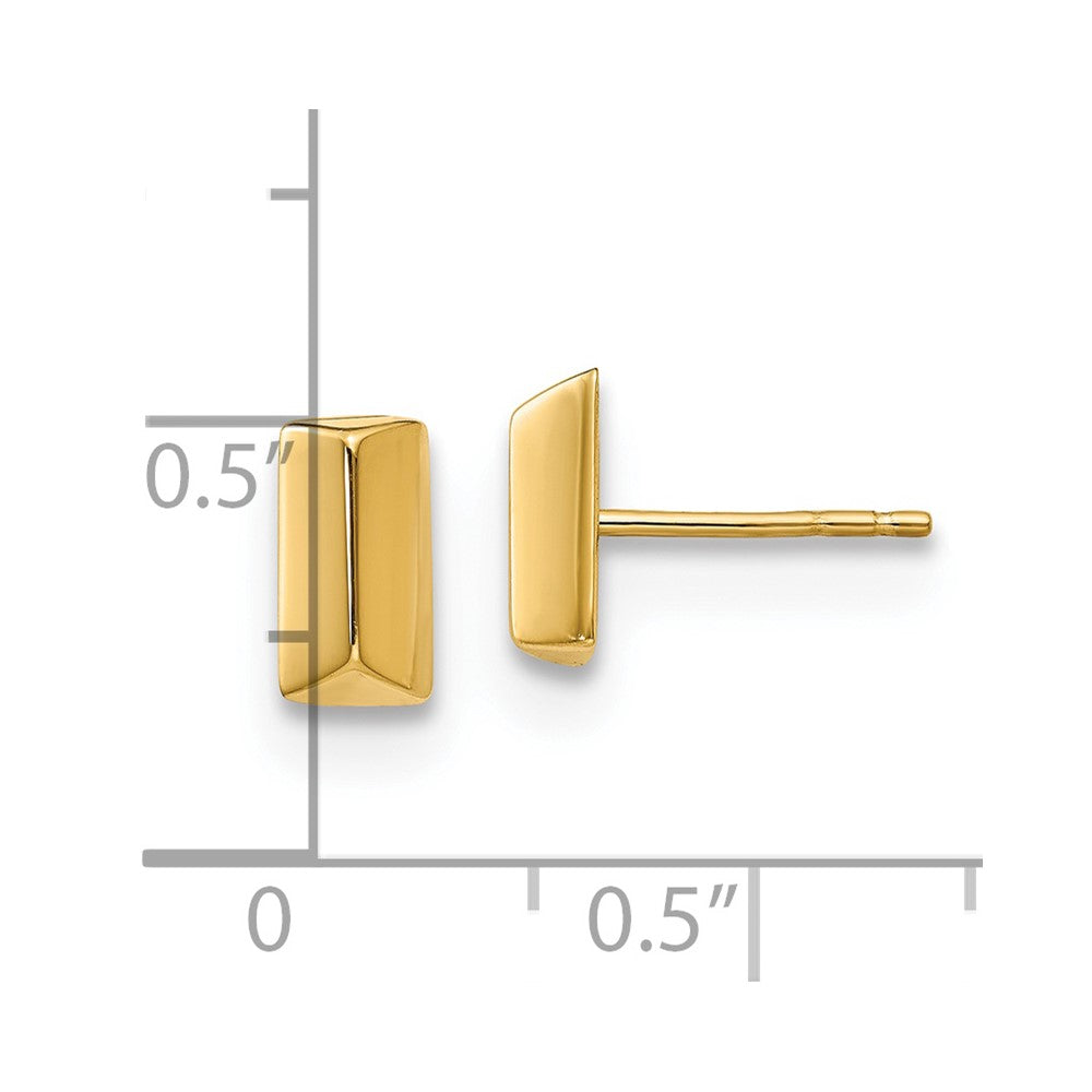 14K Polished Fancy Post Earrings