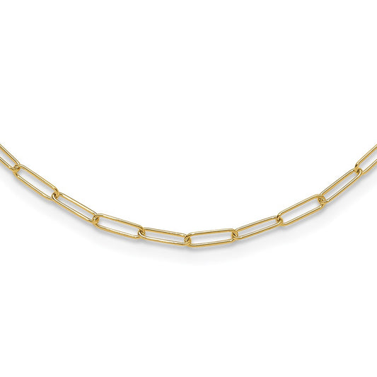 14K Polished Fancy Link Necklace