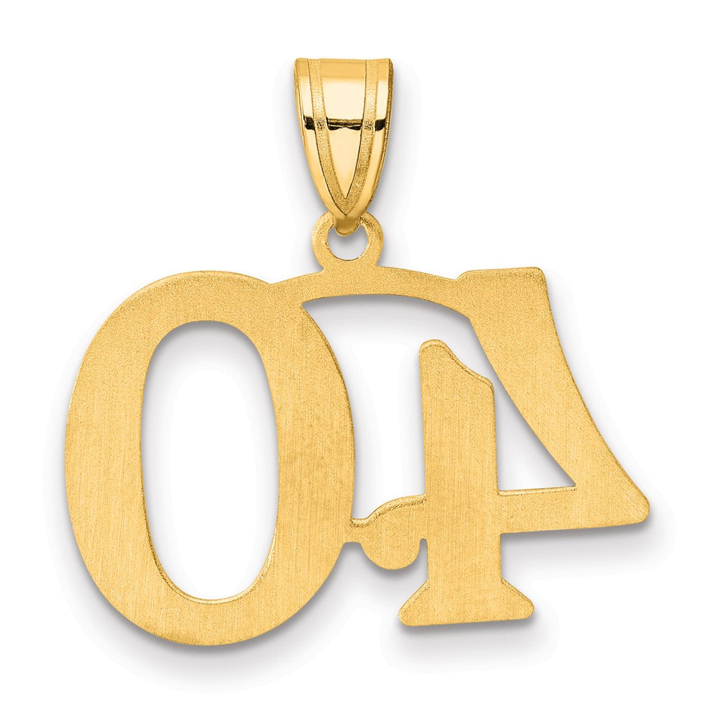 14k Polished Number 40 Pendant