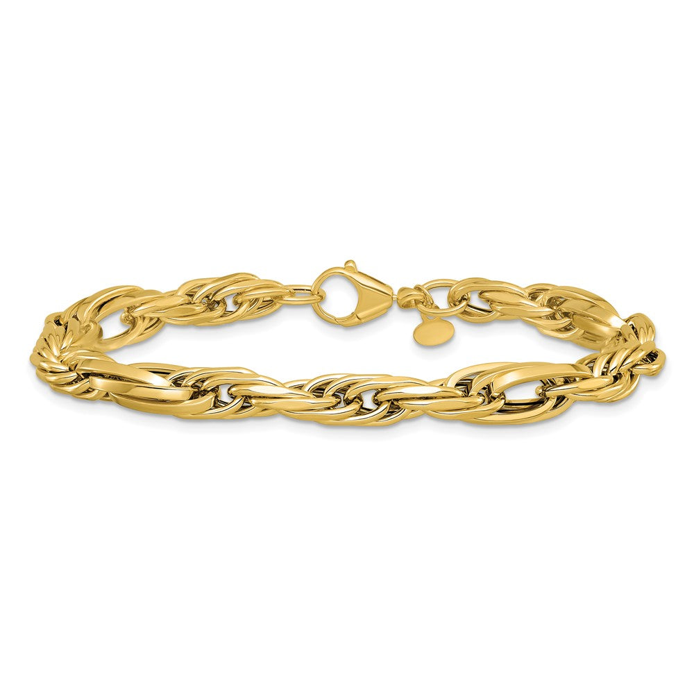 14K Polished Fancy Link Bracelet 7.75  inches