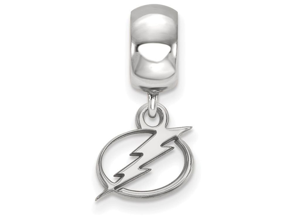 LogoArt SS030LIG Sterling Silver NHL Tampa Bay Lightning Dangle Bead Charm, Extra Small