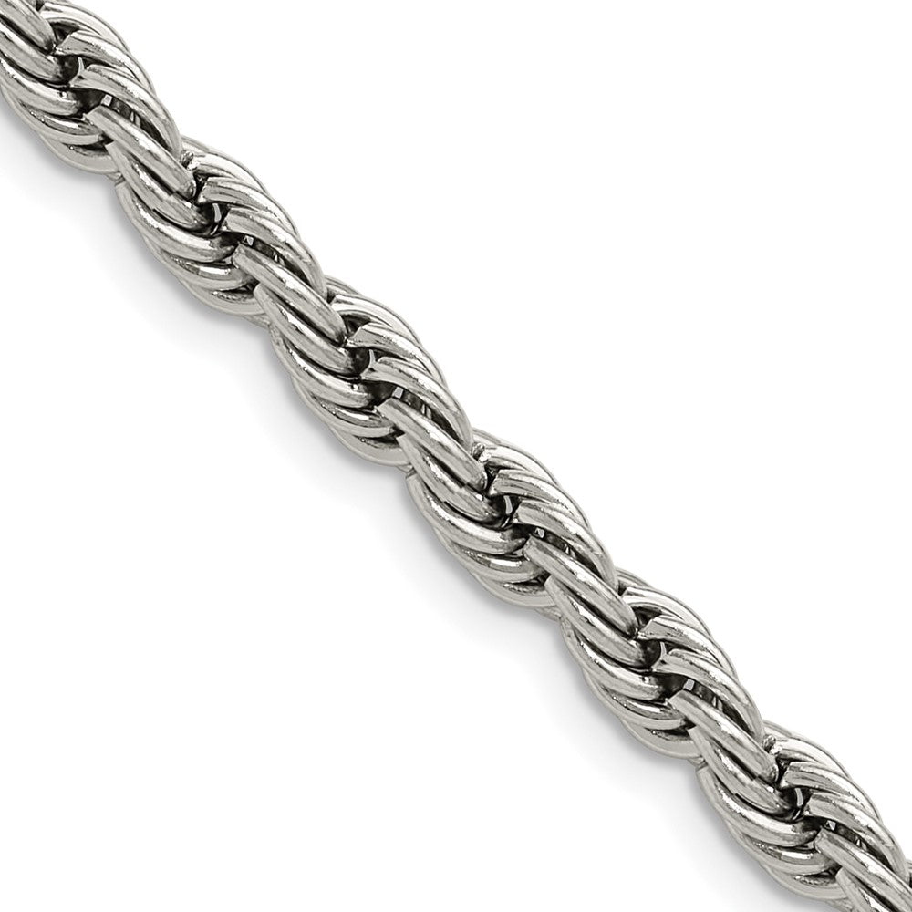 Chisel Stainless Steel Polished 5mm 22 inch Rope Chain
