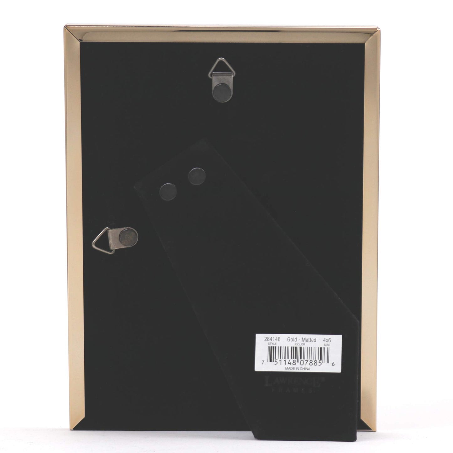 Elegant Gold Metal Picture Frame with Bevel Cut Mat for 4x6 Photo