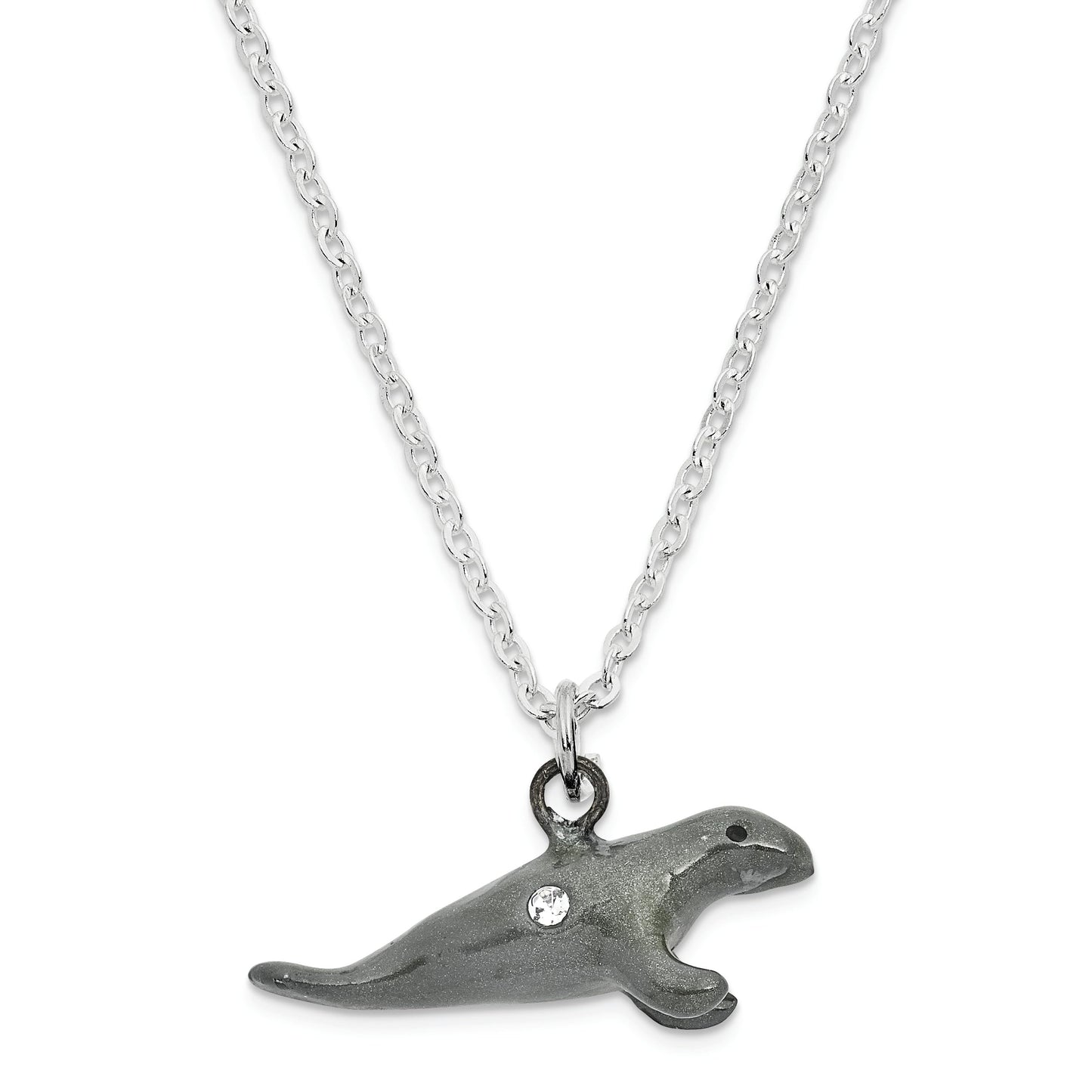 Pewter Large Manatee Trinket Box