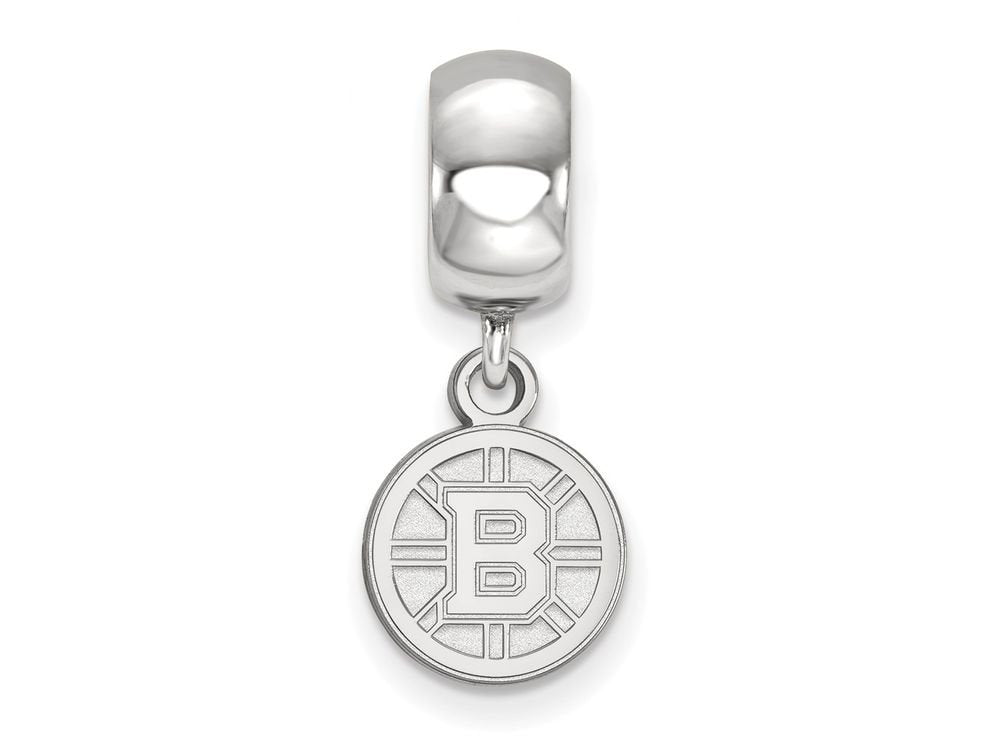 LogoArt SS030BRI Sterling Silver NHL Boston Bruins Dangle Bead Charm, Extra Small