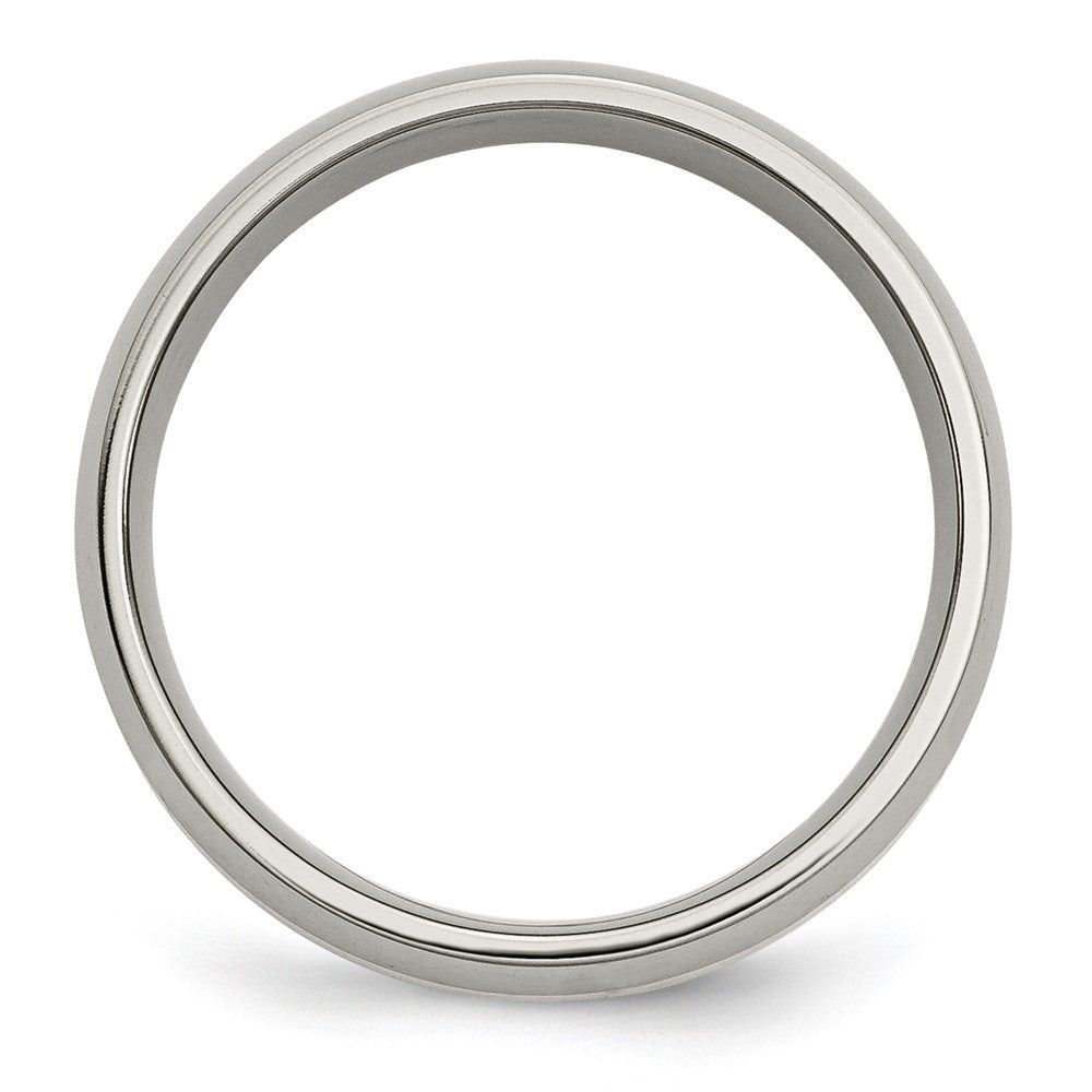 Titanium Polished w/14k Yellow Inlay 6mm Band Size - 13