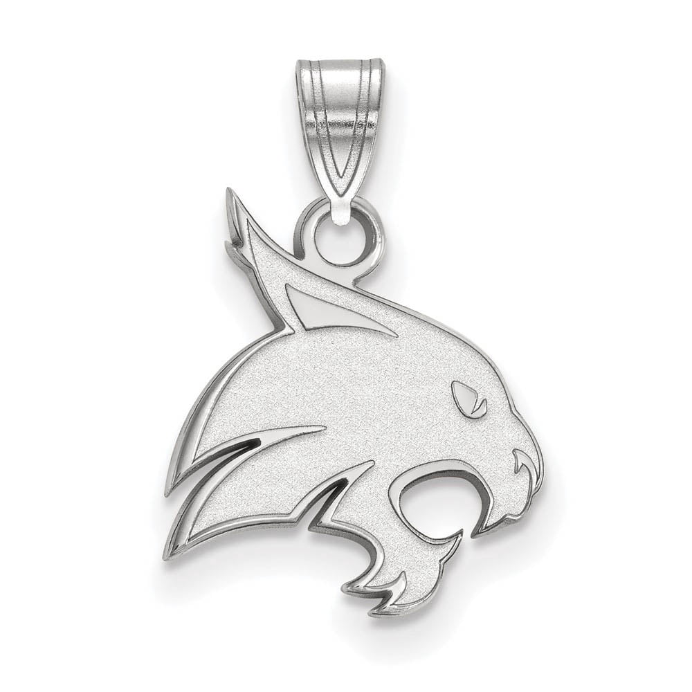 LogoArt SS003TST Sterling Silver Texas State University Medium Pendant
