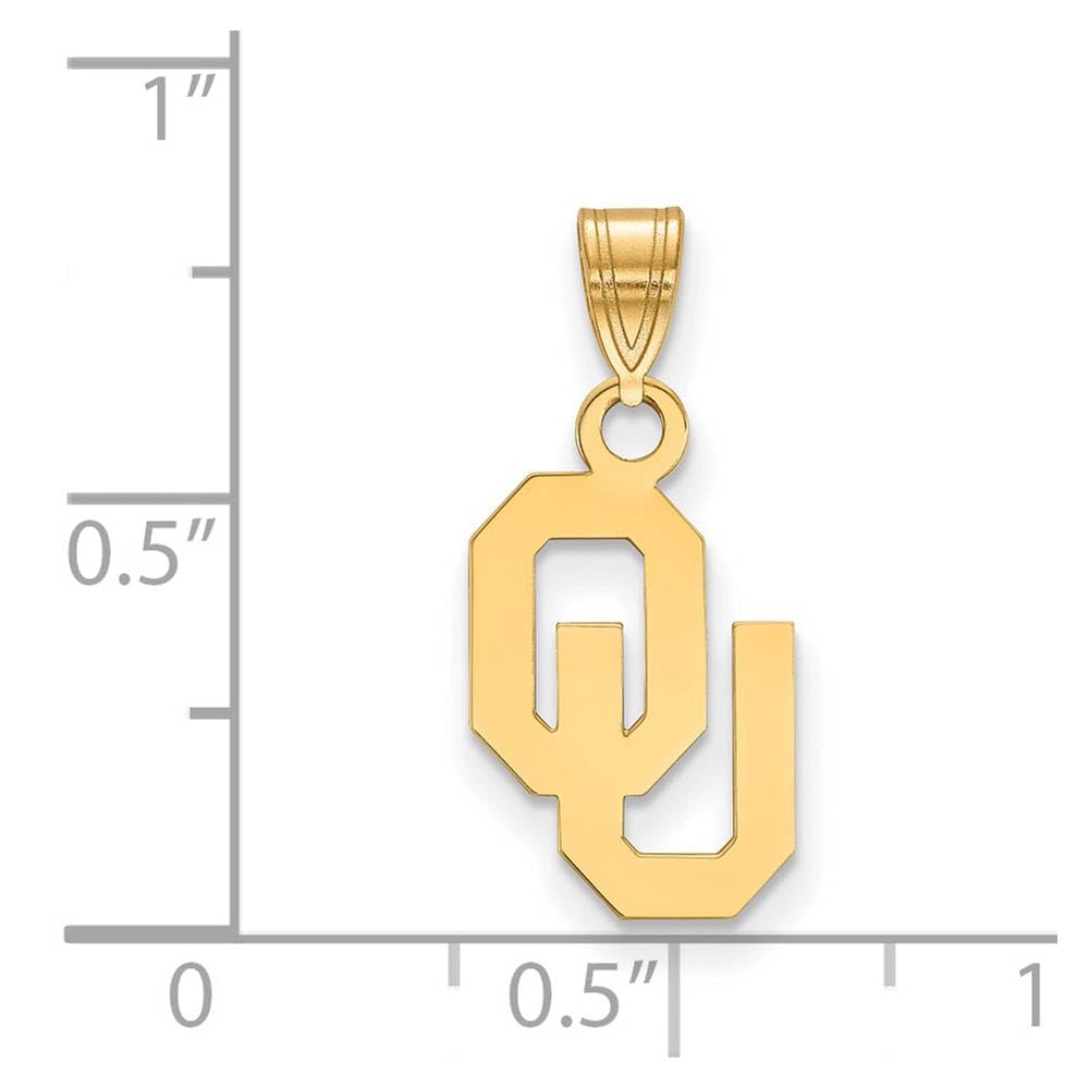 10k Gold LogoArt University of Oklahoma O-U Small Pendant Q1Y002UOK