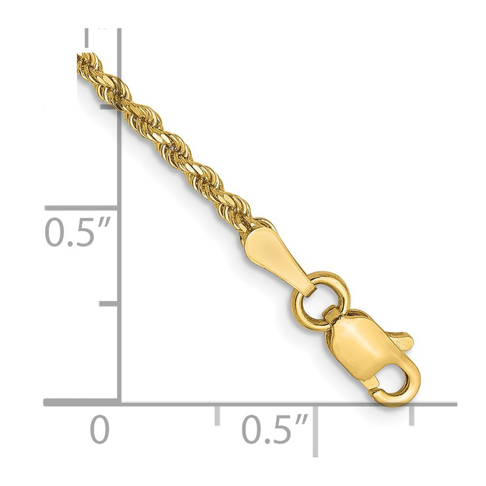 14K 1.75mm Diamond-Cut Rope Chain 8  inches