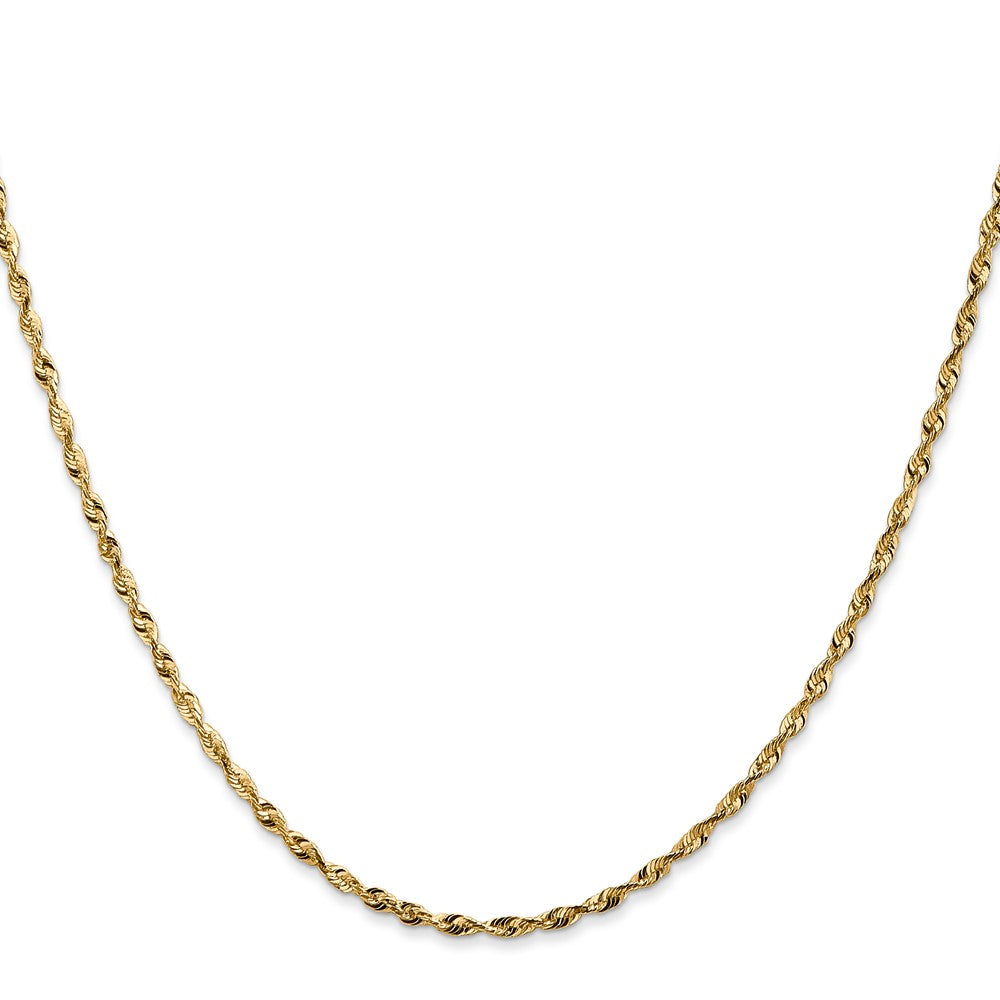 14K 22 inch 1.8mm Ultra Diamond-cut Rope with Lobster Clasp Chain
