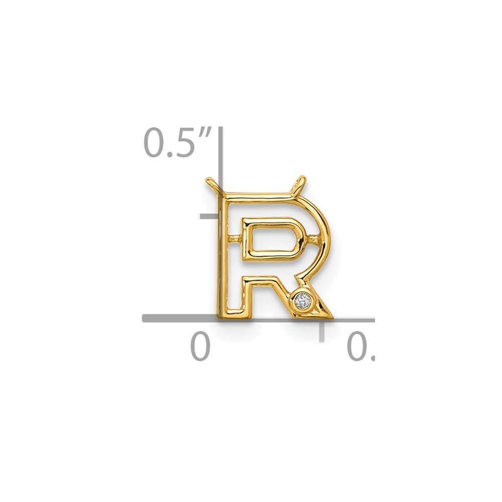 Stella & Dot 10ky Diamond Initial R Charm Element