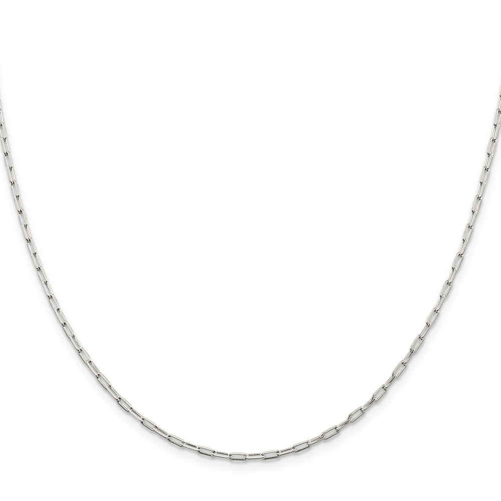 Sterling Silver 2mm Elongated Open Link Chain 22 Inches
