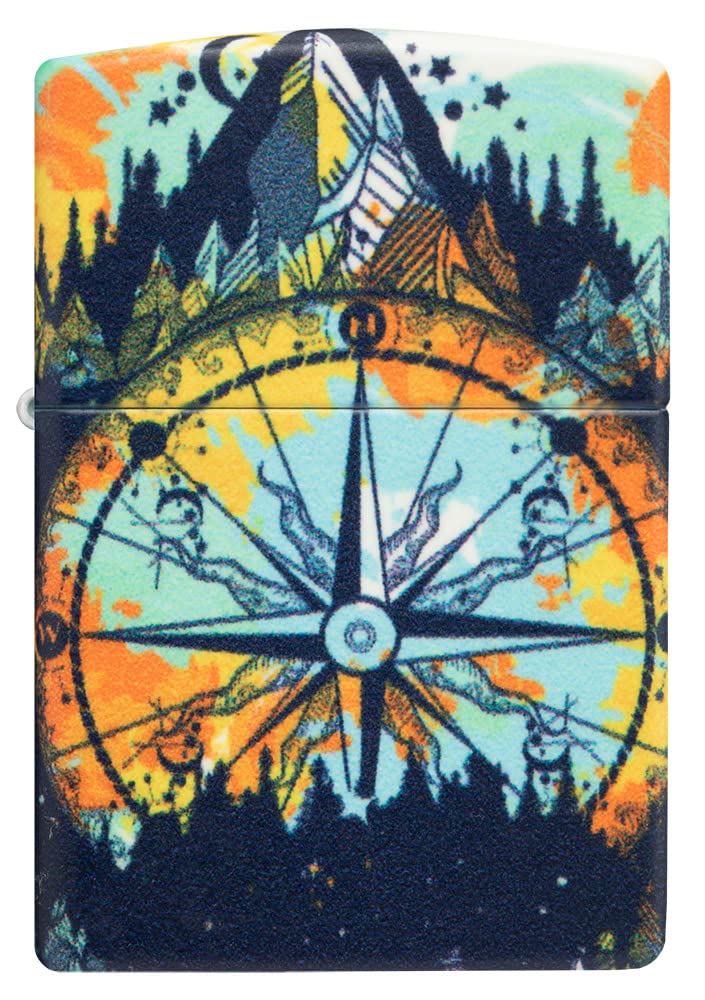 Zippo Compass Mountain Design 540 Color Glow-in-the-Dark Pocket Lighter