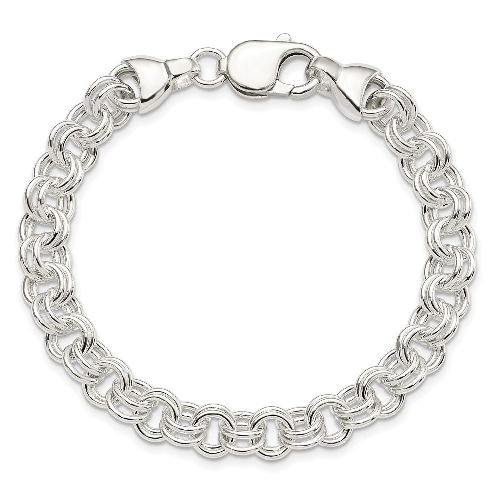 Sterling Silver 7.5inch Double Link Bracelet 7.5 inches
