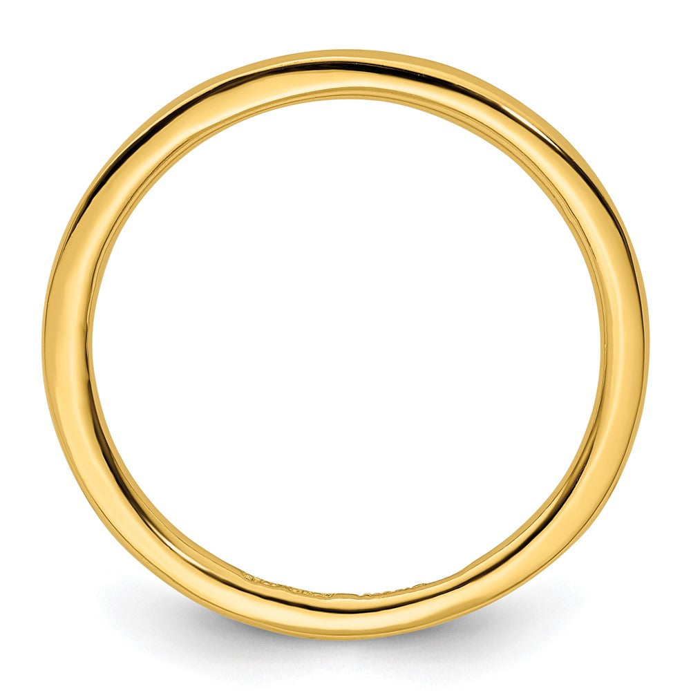 Sterling Silver Stackable Expressions Gold-plated Polished Ring Size -6