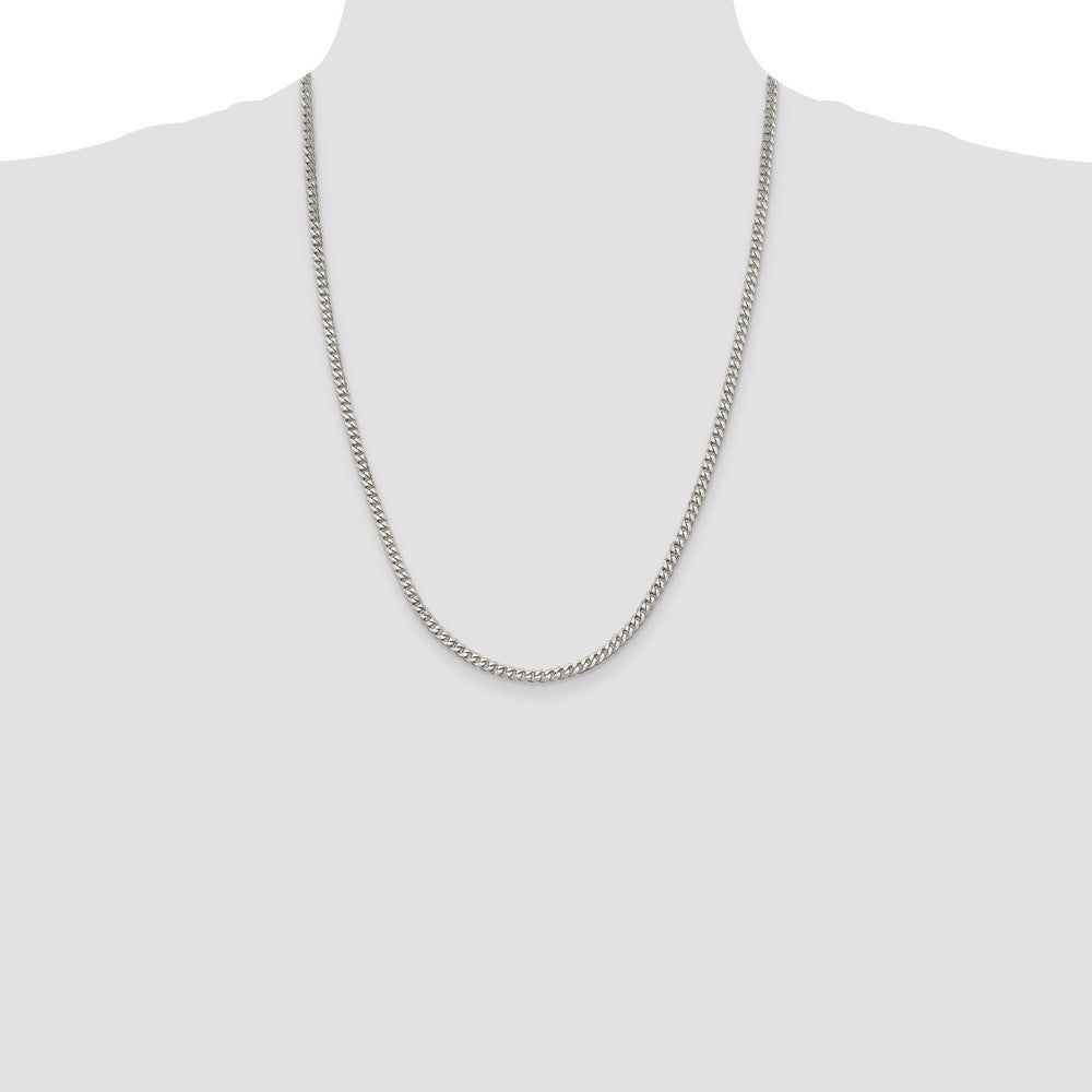 Sterling Silver 3.5mm Curb Chain 24 Inches